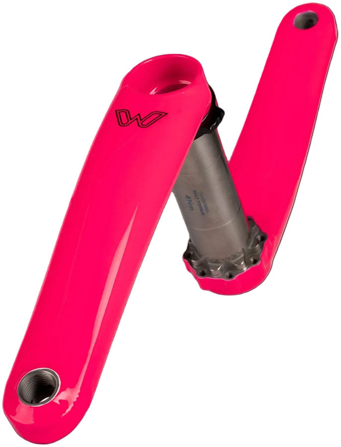Cane Creek eeWings All-Road Titanium Crankset - 165mm 8-Bolt Direct Mount 30mm Spindle Flamingo Pink