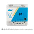 KMC S1 Chain - Single Speed 1/2" x 1/8" 112 Links White