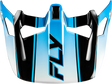 Fly Racing WERX-R CARBON FLOW VISOR BLACK/BLUE/WHITE Black/Blue/White