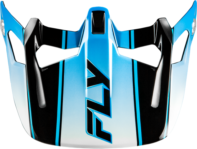 Fly Racing WERX-R CARBON FLOW VISOR BLACK/BLUE/WHITE Black/Blue/White