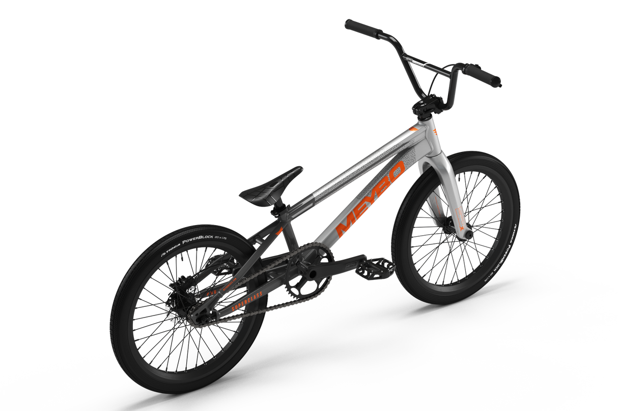 Meybo Superclass BMX Race Bike-Grey/Orange-Pro 21