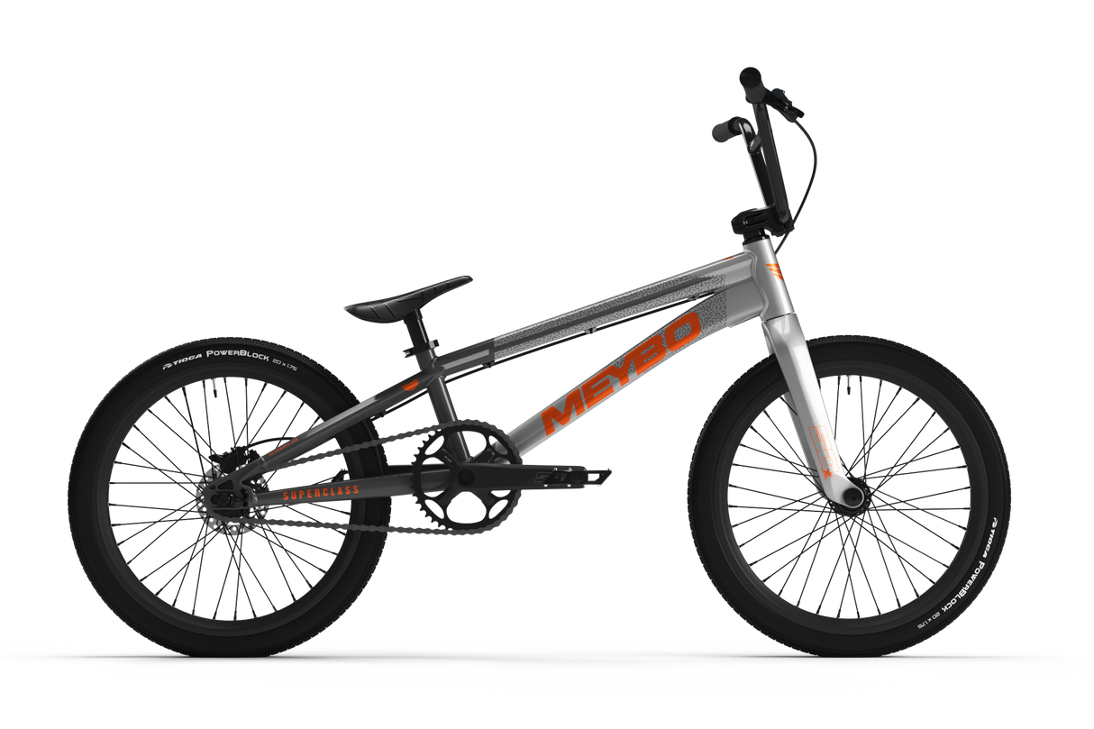 Meybo Superclass BMX Race Bike-Grey/Orange-Pro 21