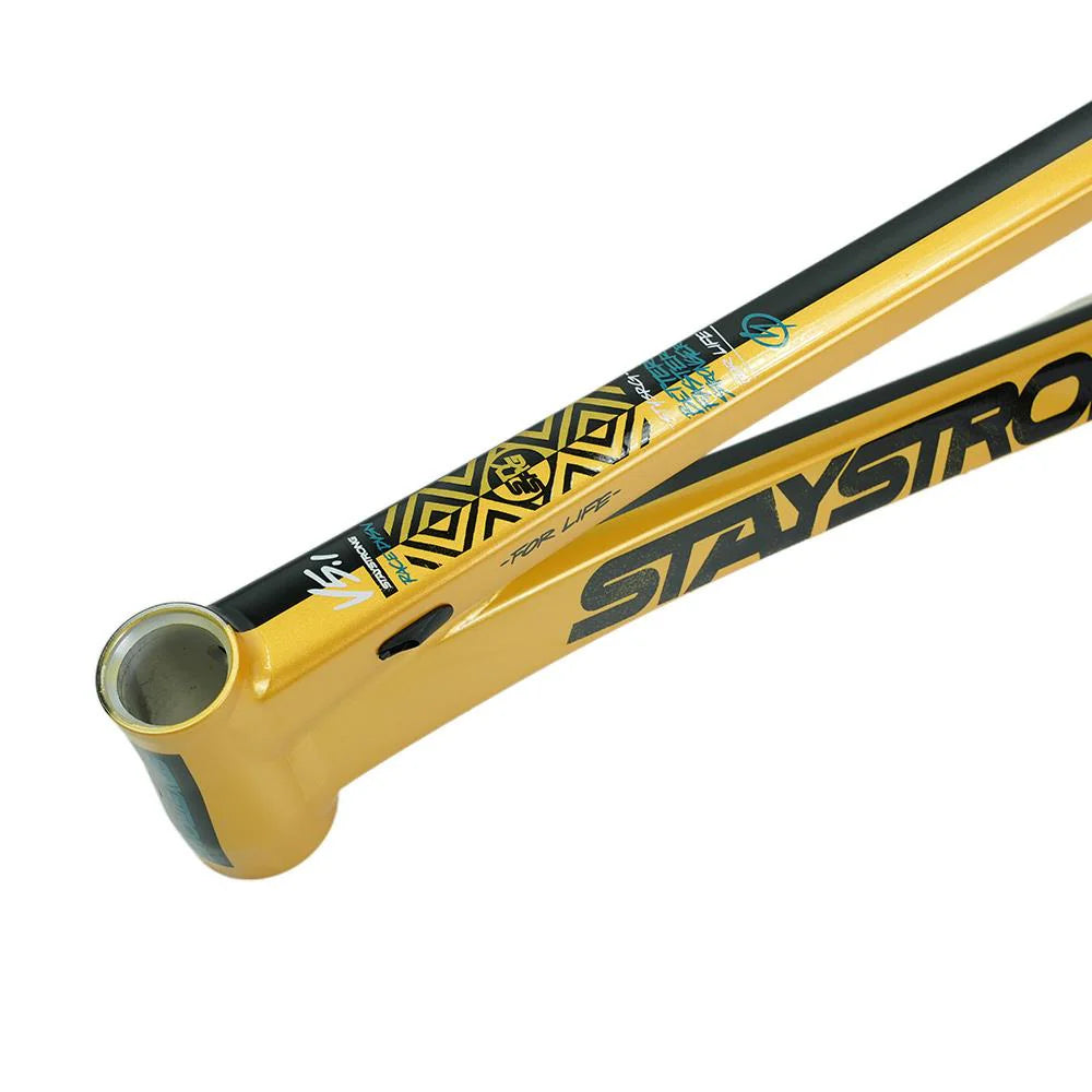 Stay Strong V5.1 Disc Alloy BMX Race Frame- Black/Yellow