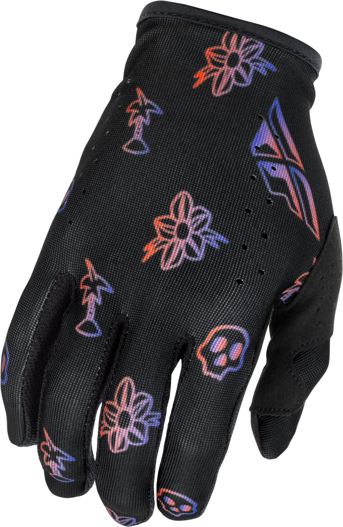 Fly Racing Youth Lite Outline Gloves 2026 Black/Red/Purple