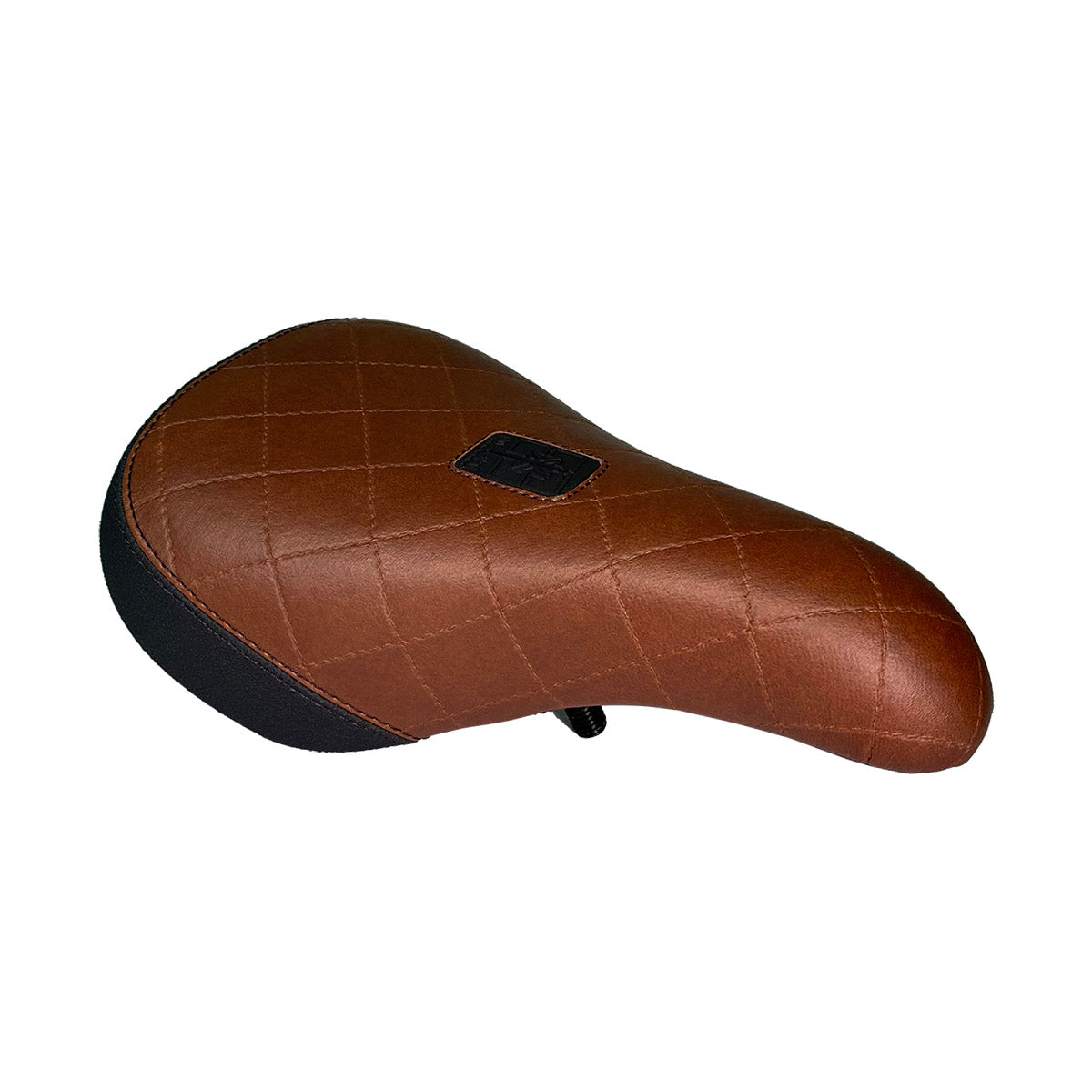 Color:Quilted Brown Synthetic Leather
