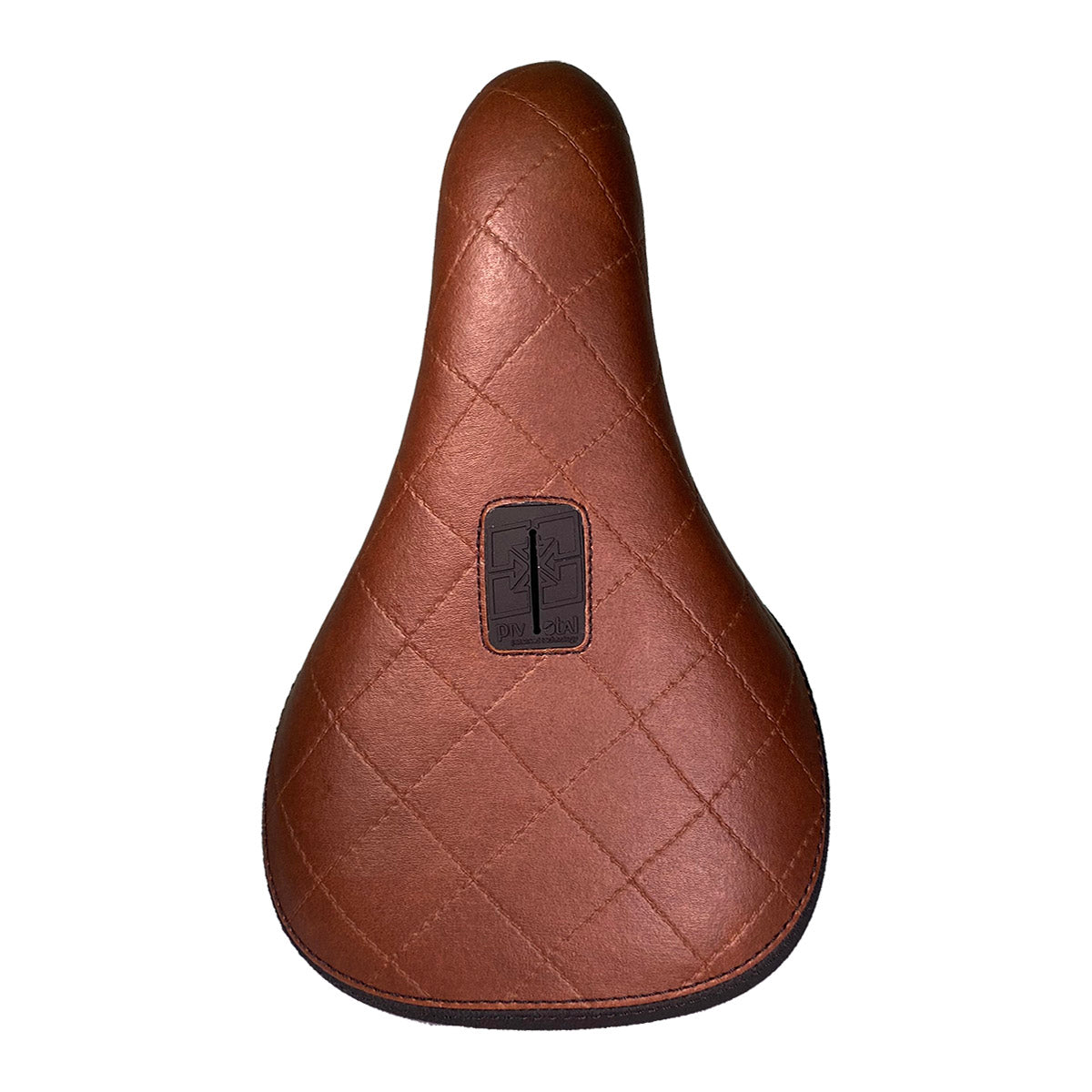 Color:Quilted Brown Synthetic Leather
