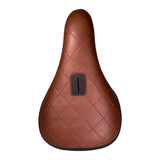 Color:Quilted Brown Synthetic Leather