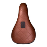 Color:Quilted Brown Synthetic Leather