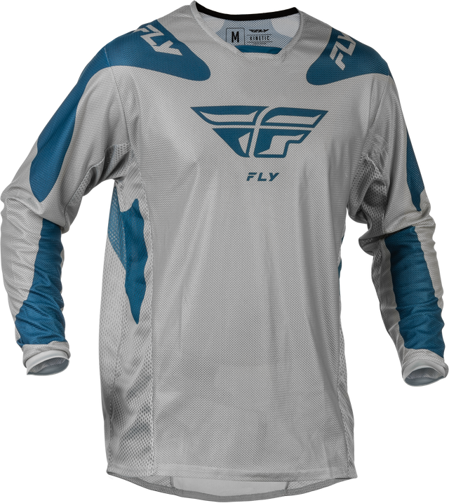 Fly Racing Kinetic Mesh Sym Jersey 2025.5 Grey/Blue