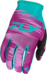 Fly Racing Girl's Lite Gloves 2026 Pink/Turquoise