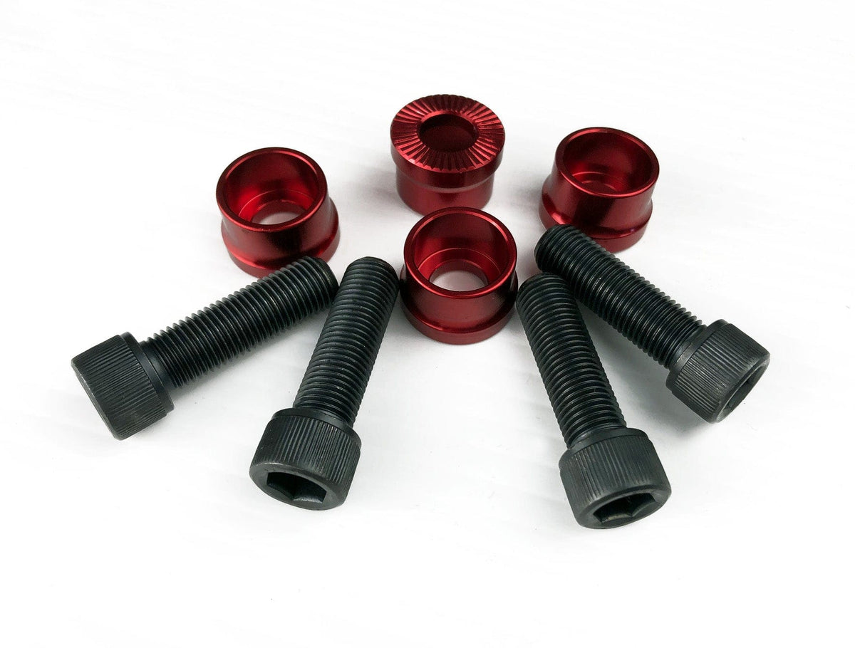 Crupi Parts Widgets Fits Quad Pro 36H Hubs / Red Crupi Quad Hub Volcano Kits