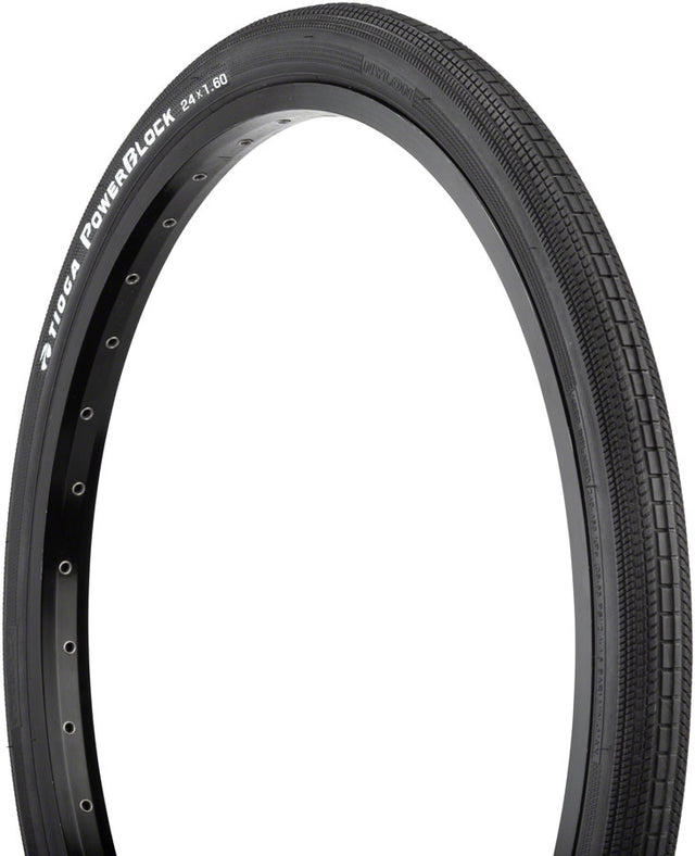 Tioga PowerBlock Tire - 24 x 1.6 Clincher Wire Black 60tpi