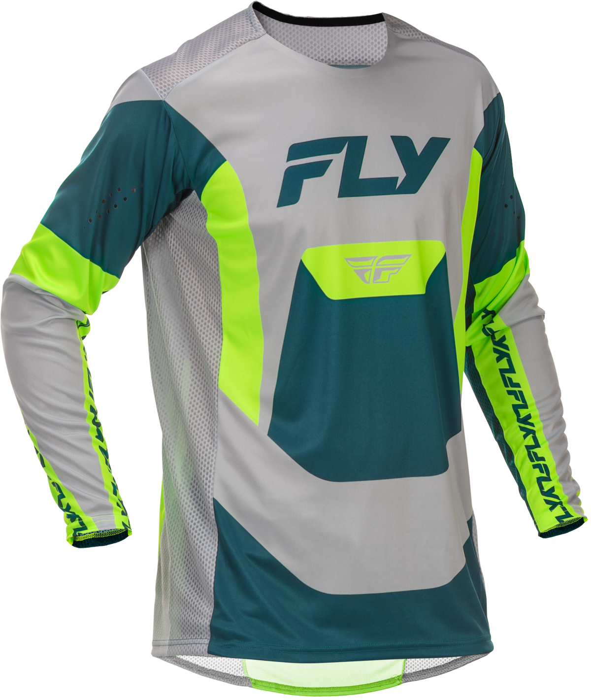 Fly Racing Youth Lite Jersey 2026 Grey/Lime/Teal