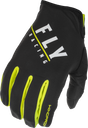 Fly Racing Youth Windproof Lite Gloves Black/Grey/Hi-Vis Yellow