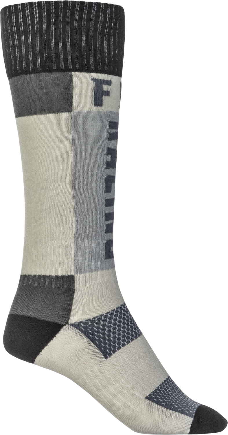 Fly Racing Youth MX Thick Socks Grey/Black