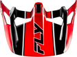 Fly Racing WERX-R CARBON FLOW VISOR BLACK/RED Black/Red