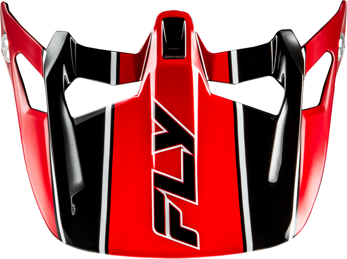 Fly Racing WERX-R CARBON FLOW VISOR BLACK/RED Black/Red