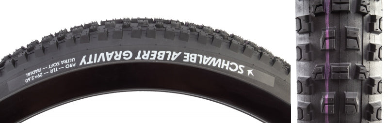 Schwalbe Albert Tire - 29 x 2.60 Tubeless Folding BLK Evolution Line Gravity Pro Addix Ultra Soft Radial E-50