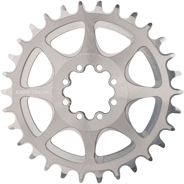 Cane Creek Direct Mount Chainring - 40t 8-Bolt Direct Mount 3mm Offset Ti Gray