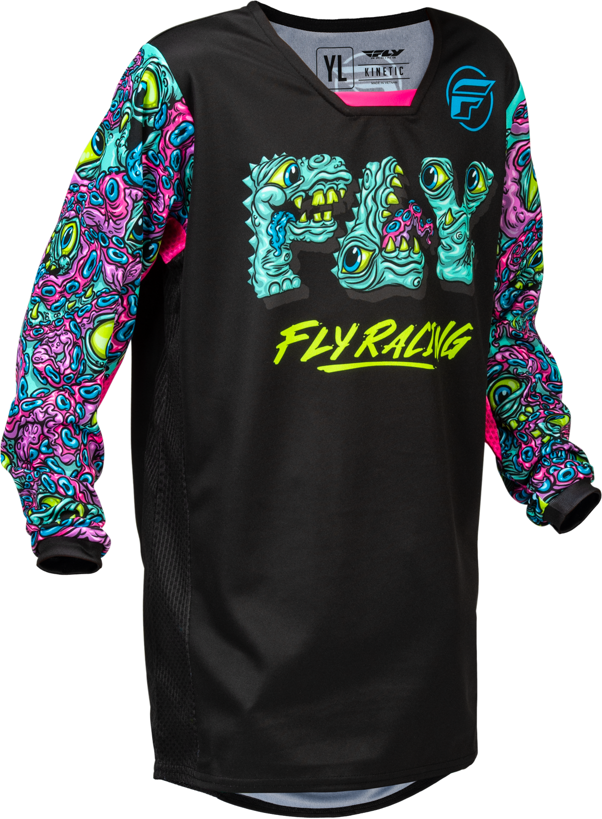 Fly Racing Kinetic Mutant Youth Jersey 2026 Black/Multi Color
