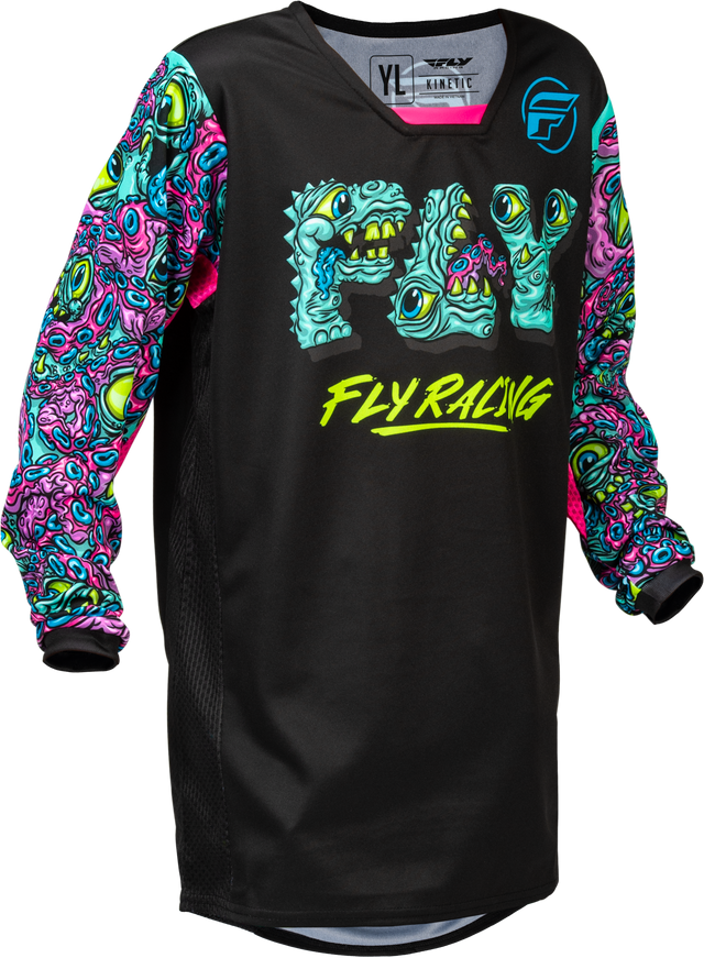 Fly Racing Kinetic Mutant Youth Jersey 2026 Black/Multi Color