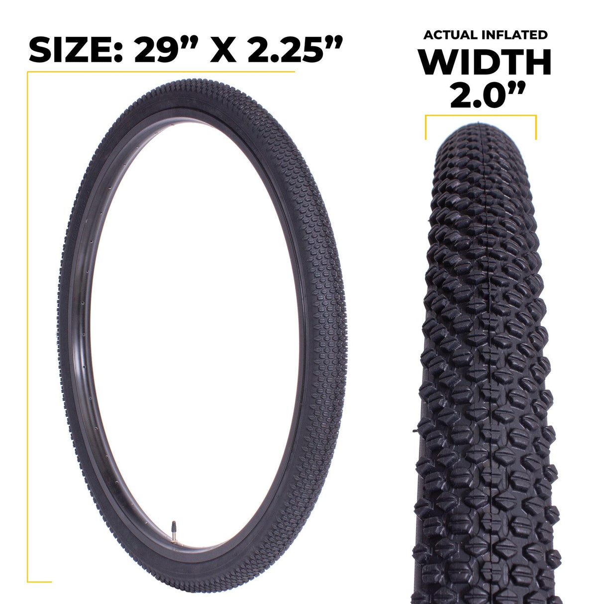 E624 29 inch bike tires black