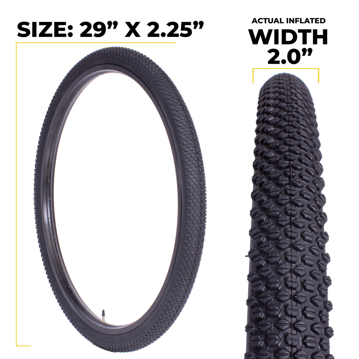 E624 29 inch bike tires black