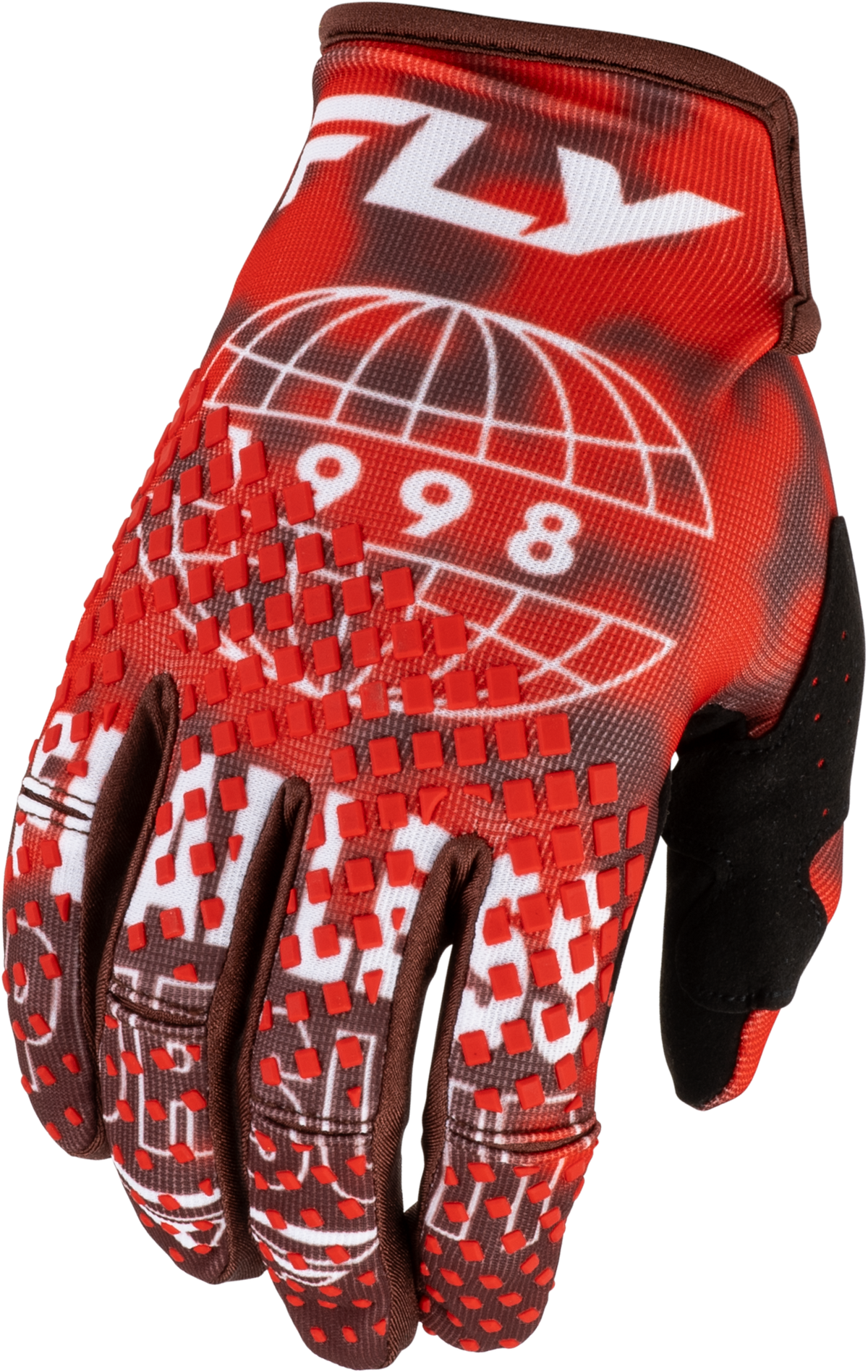 Fly Racing Kinetic Blur Gloves 2027 Red/Maroon
