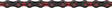 KMC DLC 11 Chain - 11-Speed 118 Links Black/Red