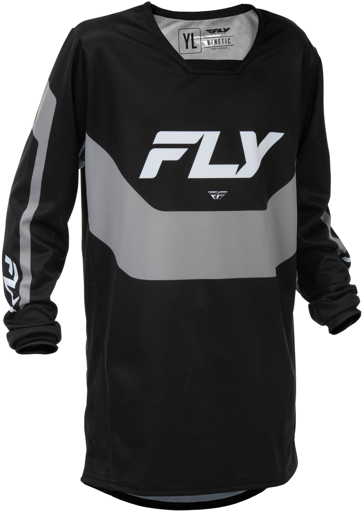 Fly Racing Youth Kinetic Jersey 2026 Black/Grey