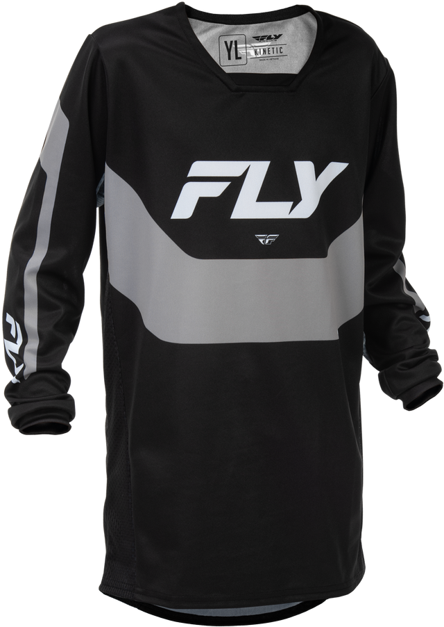 Fly Racing Youth Kinetic Jersey 2026 Black/Grey