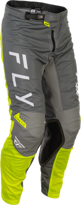 Fly Racing Kinetic Mesh Center Pants 2025.5 Grey/White/HI-VIS