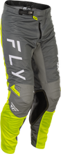 Fly Racing Kinetic Mesh Center Pants 2025.5 Grey/White/HI-VIS
