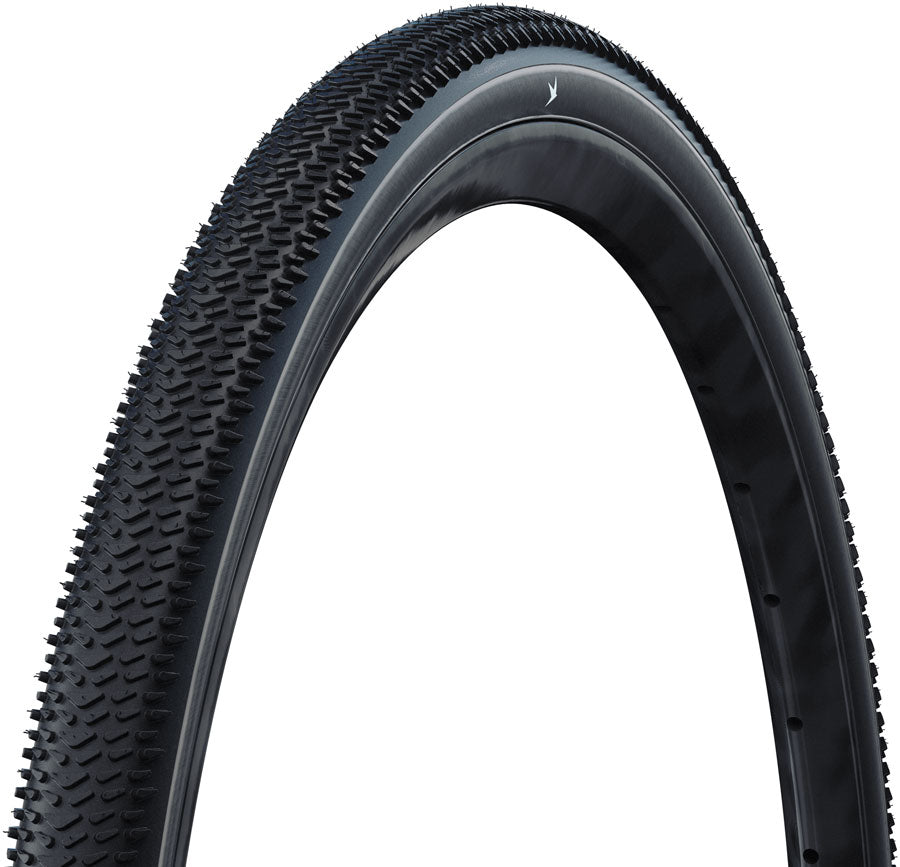 Schwalbe G-One R Tire - 700 x 45 Tubeless Folding BLK Performance RaceGuard Addix Green E-25