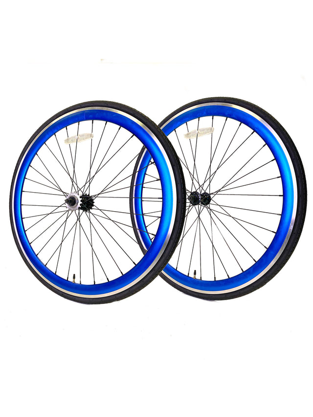 700c Wheelset - CNC Anodized Blue