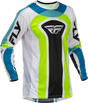 Fly Racing Youth Lite LE Current Jersey 2026 White/Lime/Blue