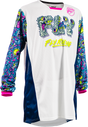 Fly Racing Youth Kinetic Mutant Mesh Jersey 2026 White/Blue/Multi