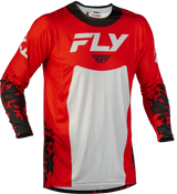 Fly Racing Youth Lite Flake Jersey 2027 Red/Grey/Black