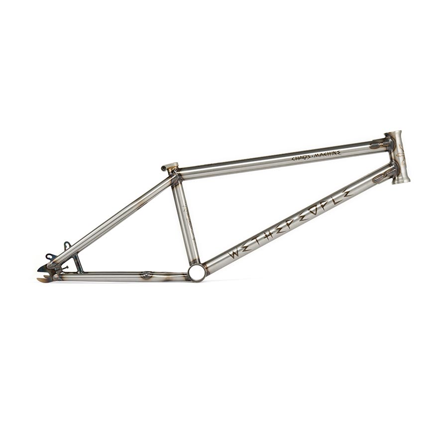 We The People Chaos Machine BMX Frame Glossy Raw 21.7