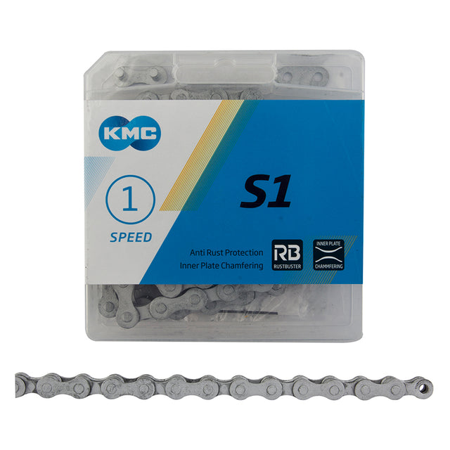 KMC S1 RB Rustbuster Chain - Single Speed 1/2" x 1/8" 112 Links Silver