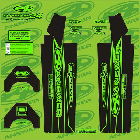 Answer Dagger Fork Wraps - Expert/Pro 20″ / Flo Green, Expert/Pro 24" / Flo Green, Mini 20" / Flo Green, Mini 24" / Flo Green