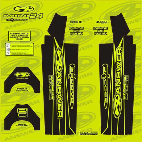 Answer Dagger Fork Wraps - Expert/Pro 20″ / Flo Yellow, Expert/Pro 24" / Flo Yellow, Mini 20" / Flo Yellow, Mini 24" / Flo Yellow