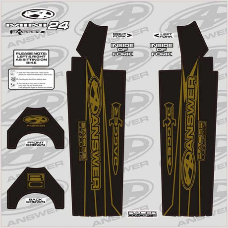 Answer Dagger Fork Wraps - Expert/Pro 20″ / Gold, Expert/Pro 24" / Gold, Mini 20" / Gold, Mini 24" / Gold
