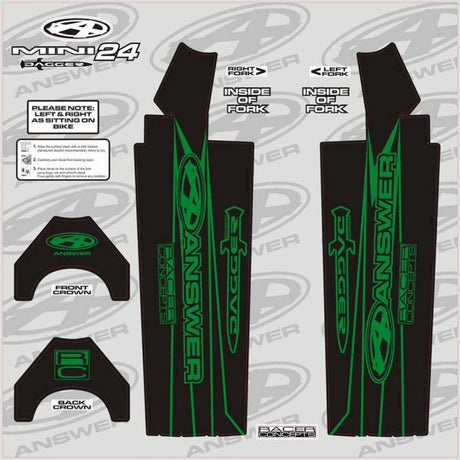 Answer Dagger Fork Wraps - Expert/Pro 20″ / Green, Expert/Pro 24" / Green, Mini 20" / Green, Mini 24" / Green