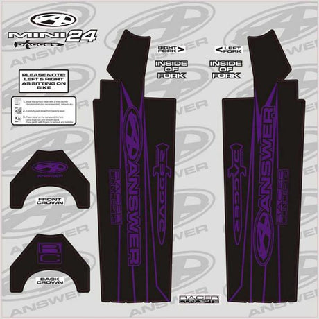 Answer Dagger Fork Wraps - Expert/Pro 20″ / Purple, Expert/Pro 24" / Purple, Mini 20" / Purple, Mini 24" / Purple