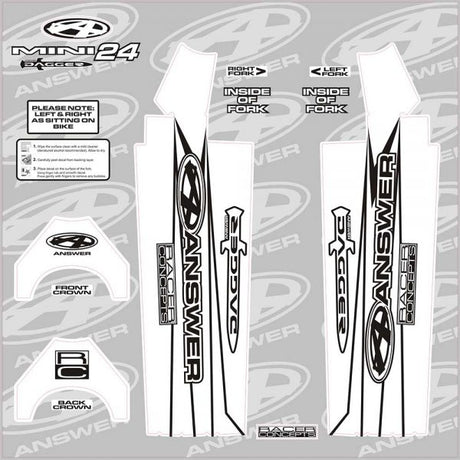Answer Dagger Fork Wraps - Expert/Pro 20″ / White, Expert/Pro 24" / White, Mini 20" / White, Mini 24" / White