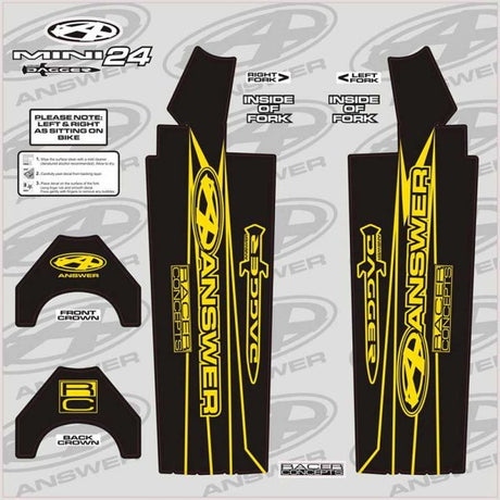 Answer Dagger Fork Wraps - Expert/Pro 20″ / Yellow, Expert/Pro 24" / Yellow, Mini 20" / Yellow, Mini 24" / Yellow