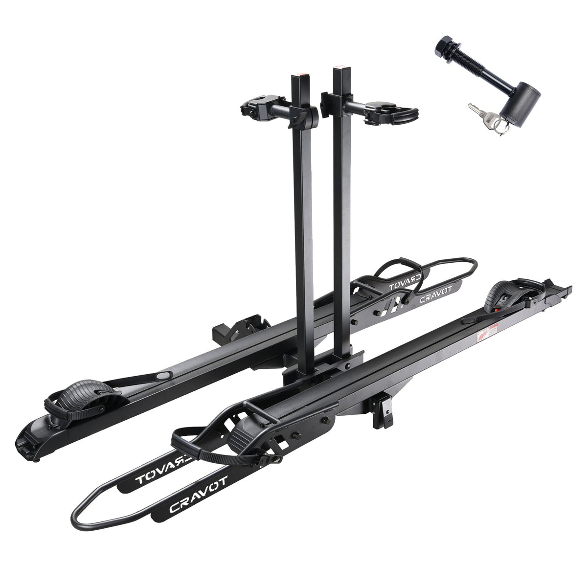 Cravot CyberRack R2 Hitch Bike Rack - 2 eBikes, Integrated Ramp