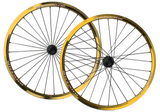 Crupi Parts Custom Wheels Gold Rim / Black Hub / Silver Nipple Custom 20 x 1-3/8" Crupi 28H Wheelset