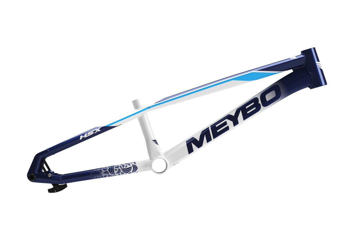 Meybo HSX Alloy BMX Race Frame 2025-White/Navy/Blue